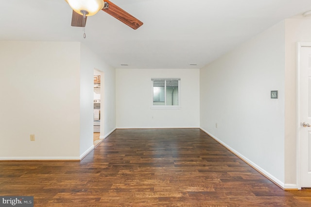 8500 Laguna Ct Unit 218, Alexandria, VA 22309 - empty room with a ceiling fan, baseboards, and wood finished floors