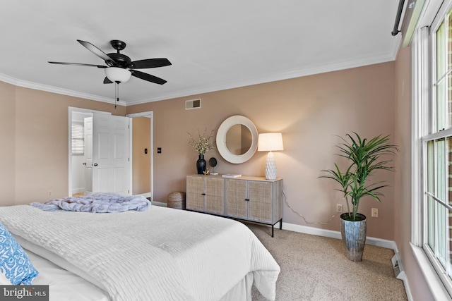 10 Silver Maple Dr, Boiling Springs, PA 17007 - bedroom with carpet flooring, multiple windows, baseboards, and crown molding