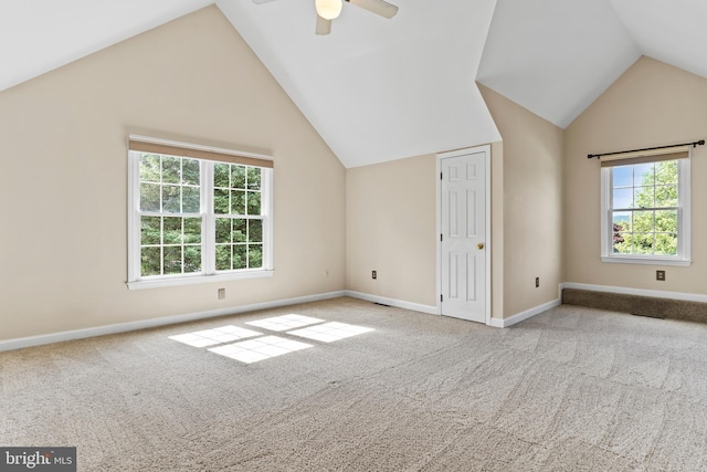 10 Silver Maple Dr, Boiling Springs, PA 17007 - bonus room with vaulted ceiling, carpet, ceiling fan, and baseboards