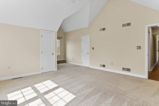 10 Silver Maple Dr, Boiling Springs, PA 17007 - unfurnished room with carpet floors, baseboards, and high vaulted ceiling