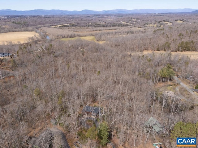 bird's eye view featuring a mountain view