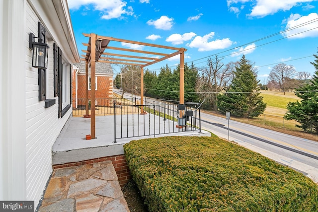 view of patio / terrace with a pergola