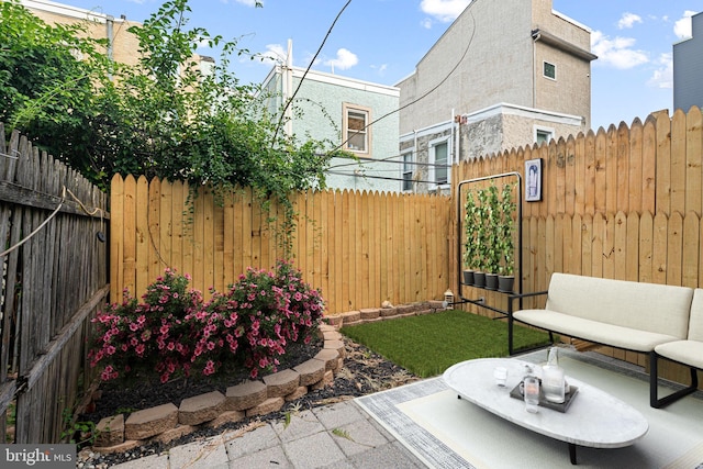 view of patio / terrace with a fenced backyard