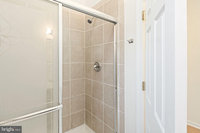 full bath featuring a shower stall