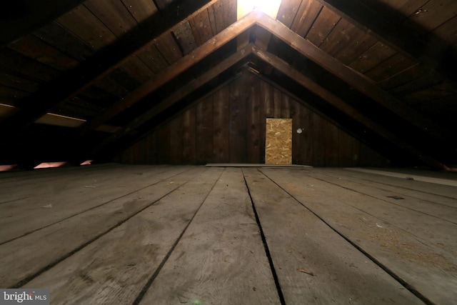 view of attic