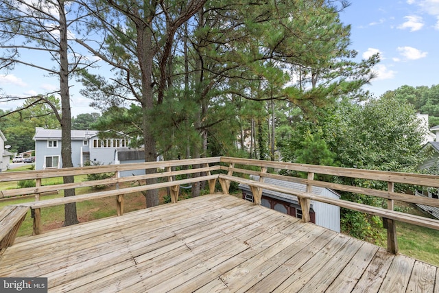 view of wooden terrace