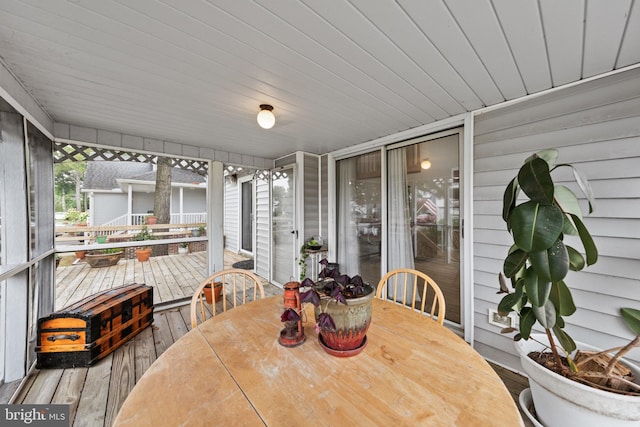 view of sunroom