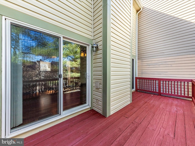 view of wooden terrace