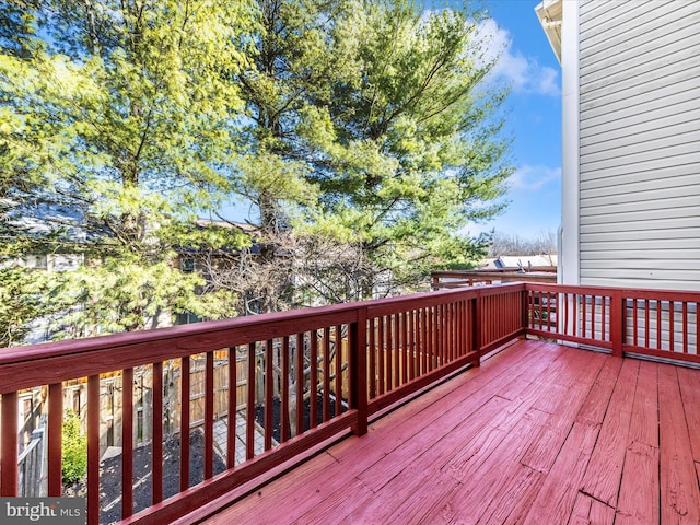 view of wooden deck