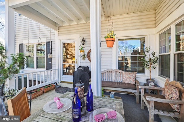 view of patio / terrace with a porch