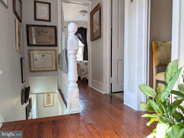 hall featuring hardwood / wood-style flooring