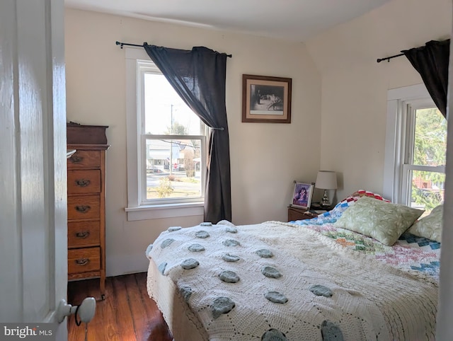 bedroom featuring wood finished floors