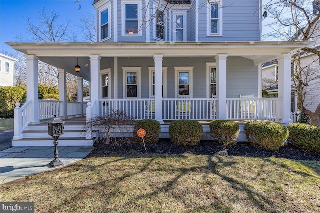 view of front of house with a porch