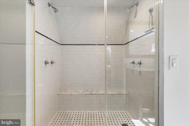 full bath featuring a shower stall