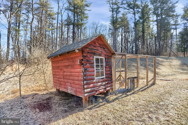 view of poultry coop