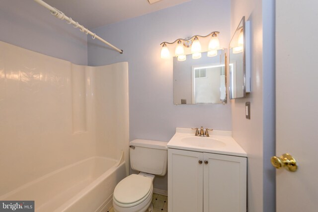 24 W Orange Ct, Baltimore, MD 21234 - bathroom with toilet, vanity, and  shower combination