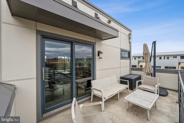 view of patio / terrace featuring a balcony