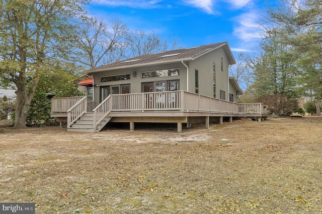 99 N Lakeshore, Manahawkin, NJ 08050 - view of front of house featuring a wooden deck
