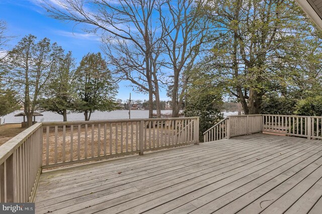 99 N Lakeshore, Manahawkin, NJ 08050 - wooden deck featuring a water view