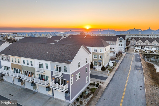 aerial view featuring a residential view