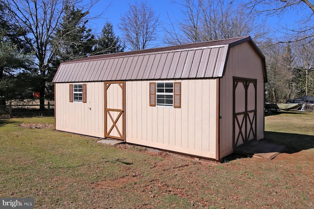 view of shed