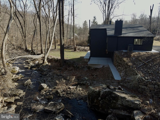 view of entry to storm shelter