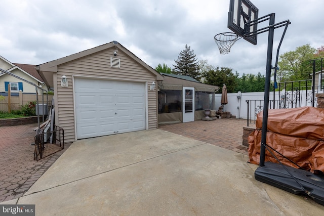 1858 47th St, Pennsauken, NJ 08110 - exterior space with central AC unit, fence, and driveway