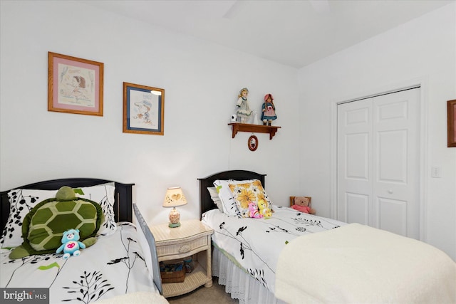 bedroom with a closet