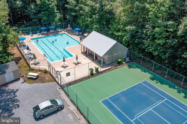 birds eye view of property