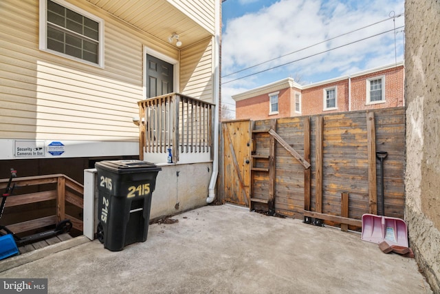 view of patio with fence