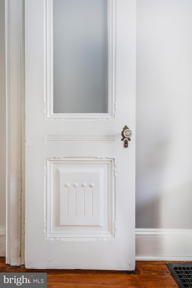 room details featuring wood finished floors