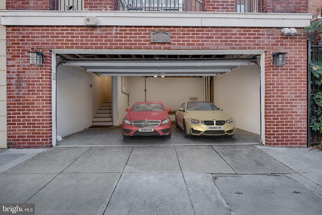 garage with driveway