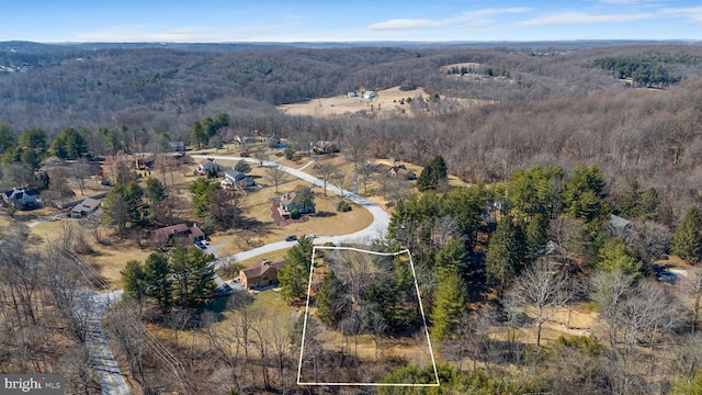 aerial view with a view of trees