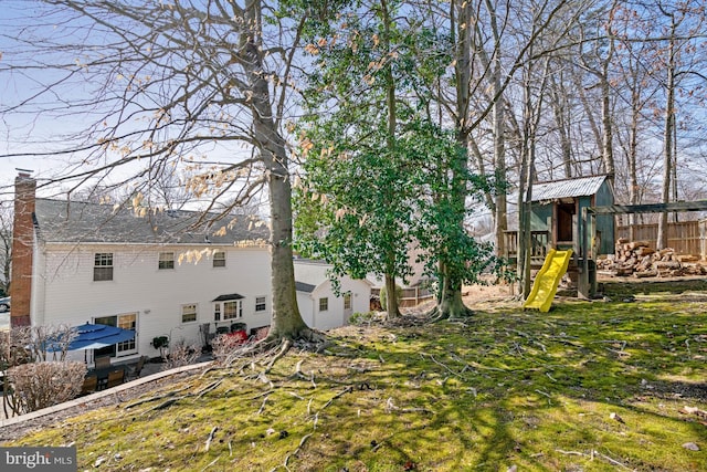 exterior space featuring a playground