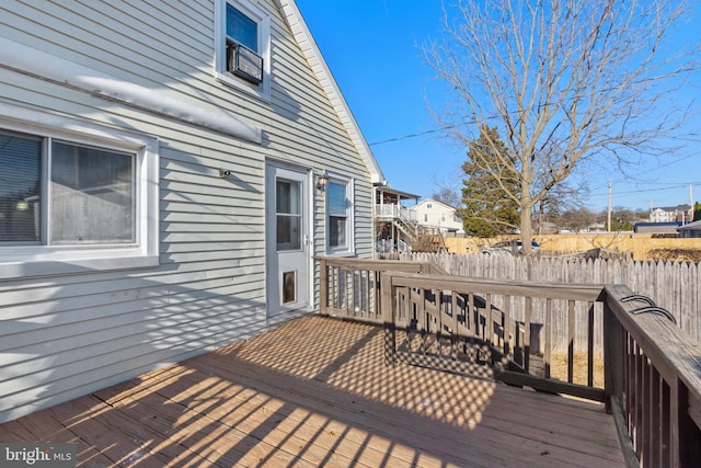 wooden deck with fence