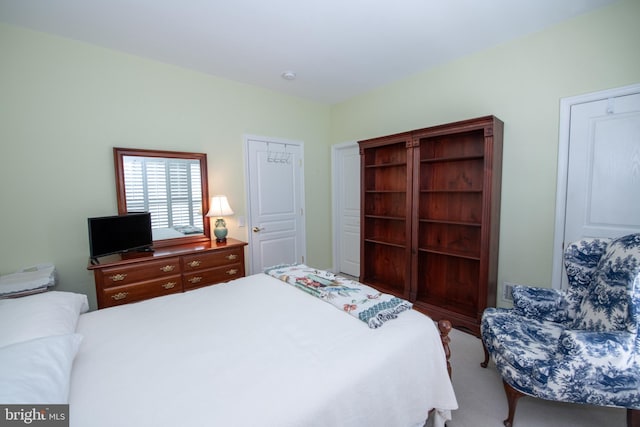 bedroom featuring carpet