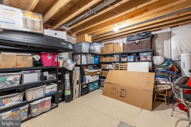 view of storage room