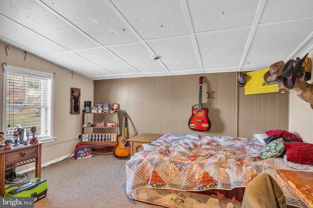 bedroom featuring carpet