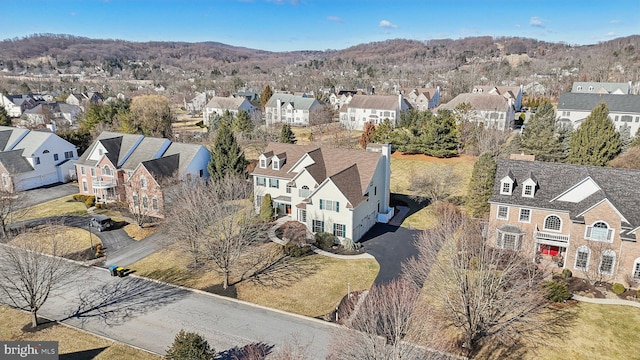 drone / aerial view with a residential view