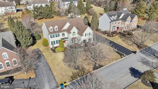 birds eye view of property featuring a residential view