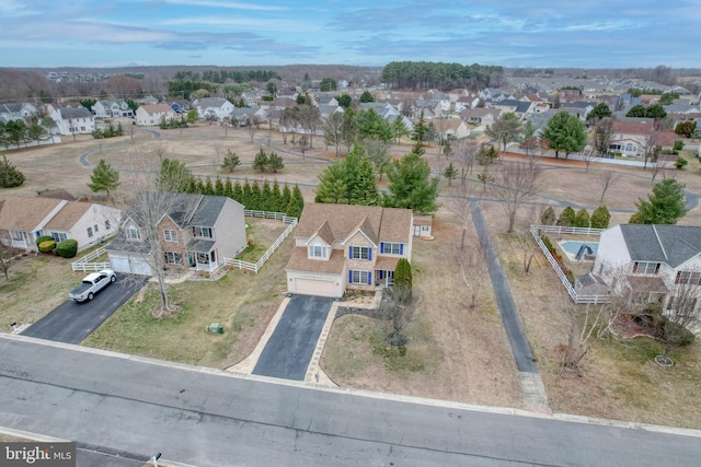 birds eye view of property featuring a residential view