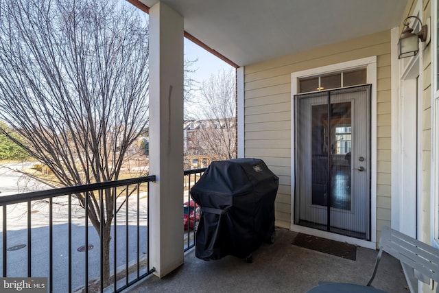 balcony with area for grilling