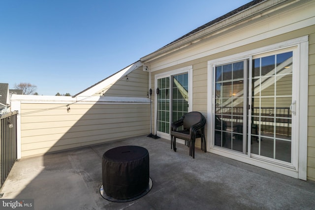 view of patio / terrace with fence