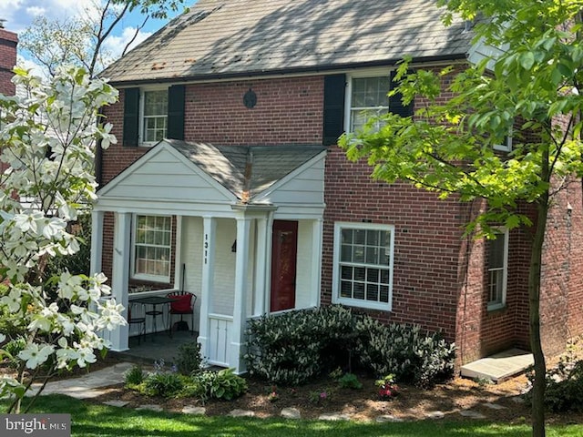 view of front of house with brick siding