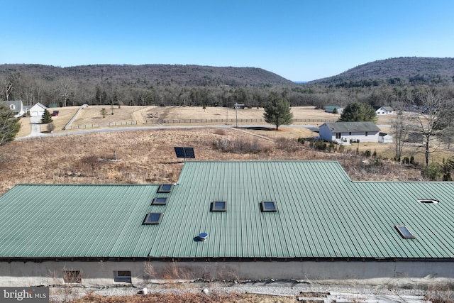 exterior space with a mountain view