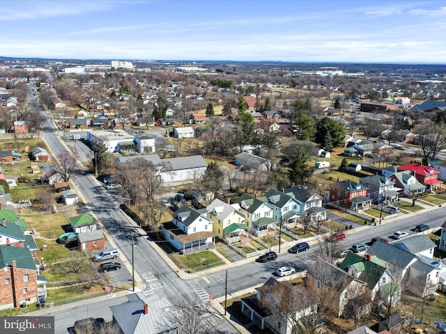 bird's eye view with a residential view