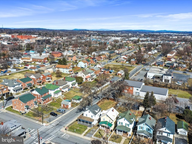 aerial view with a residential view