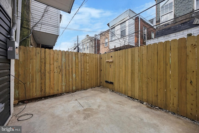 view of patio / terrace with fence