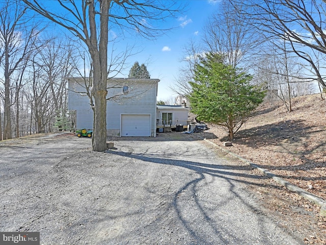 exterior space featuring driveway