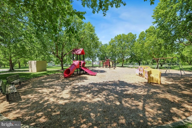 view of community jungle gym